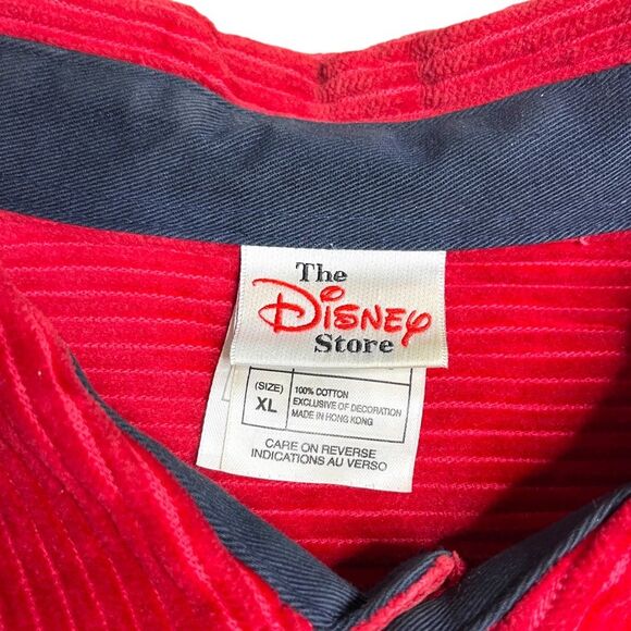 Vintage Disney Store Corduroy Red Pullover Shirt Sz XL - Picture 5 of 5